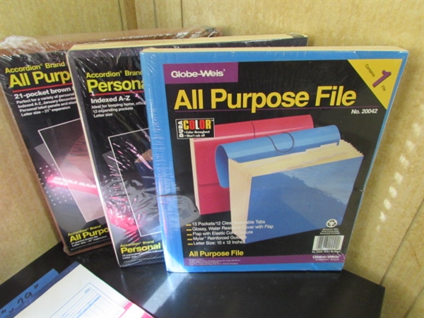 LOCKING 2-DRAWER FILING CABINET & FILE FOLDERS