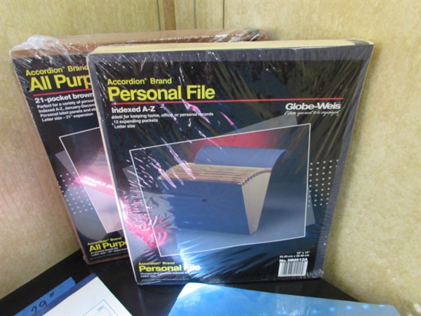 LOCKING 2-DRAWER FILING CABINET & FILE FOLDERS