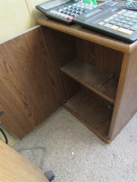 PRINTER/MEDIA STAND W/SIDE STORAGE & OFFICE/DESK SUPPLIES