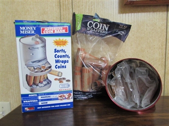 COIN SORTER/WRAPPER & COIN WRAPPERS