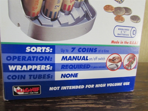 COIN SORTER/WRAPPER & COIN WRAPPERS