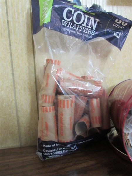 COIN SORTER/WRAPPER & COIN WRAPPERS