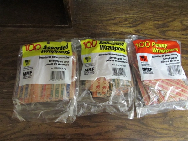 COIN SORTER/WRAPPER & COIN WRAPPERS