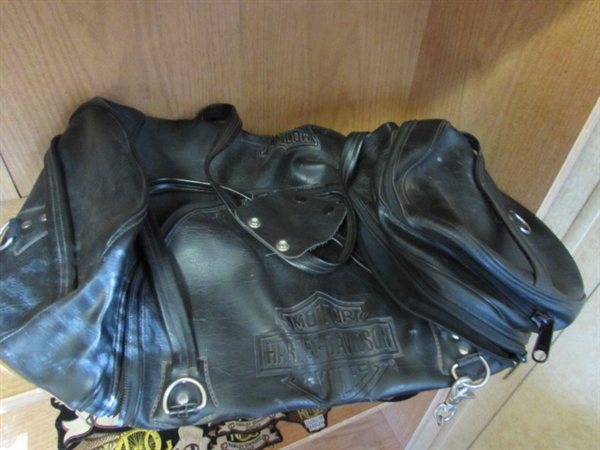 HARLEY DAVIDSON QUILT, DISPLAY, BOOKS, DUFFLE BAG & MORE
