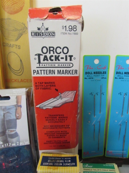 LARGE ASSORTMENT OF SEWING SUPPLIES & TOOLS