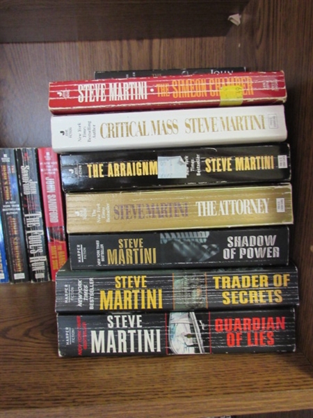 FICTION NOVEL COLLECTION - JOHN GRISHAM, STUART WOODS, JOHN SANDFORD & STEVE MARTINI