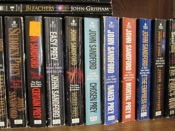FICTION NOVEL COLLECTION - JOHN GRISHAM, STUART WOODS, JOHN SANDFORD & STEVE MARTINI