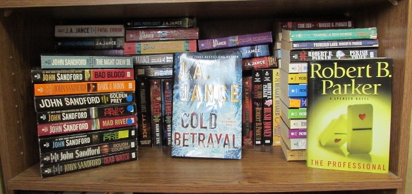 FICTION NOVEL COLLECTION - JOHN SANDFORD, ROBERT B. PARKER & J.A. JANCE
