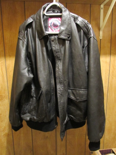 MEN'S BURKES BAY VINTAGE LEATHER JACKET - SZ LARGE?

