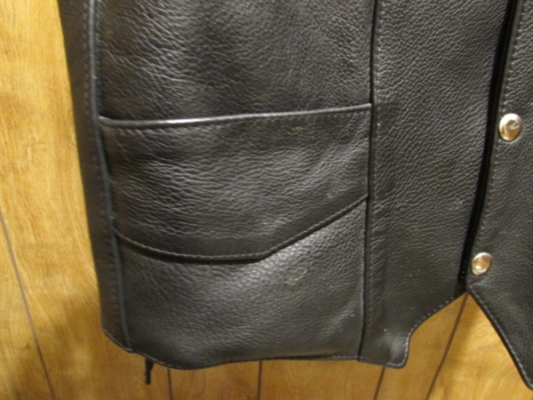 MEN'S LEATHER VEST - LIKE NEW CONDITION