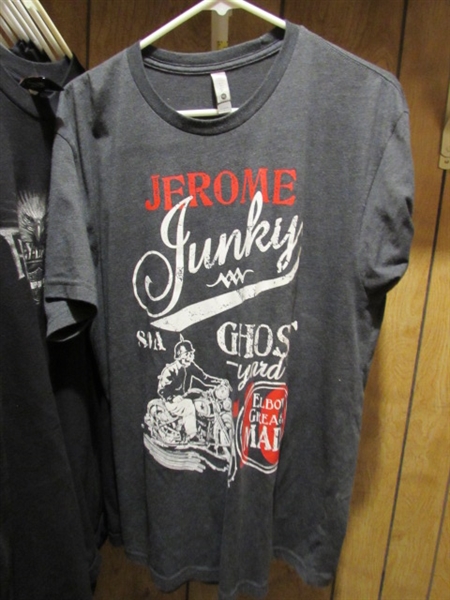 ASSORTED HARLEY DAVIDSON/MC THEMED T-SHIRTS - SIZE LARGE