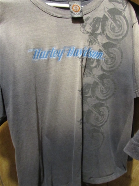 ASSORTED HARLEY DAVIDSON/MC THEMED T-SHIRTS - SIZE LARGE