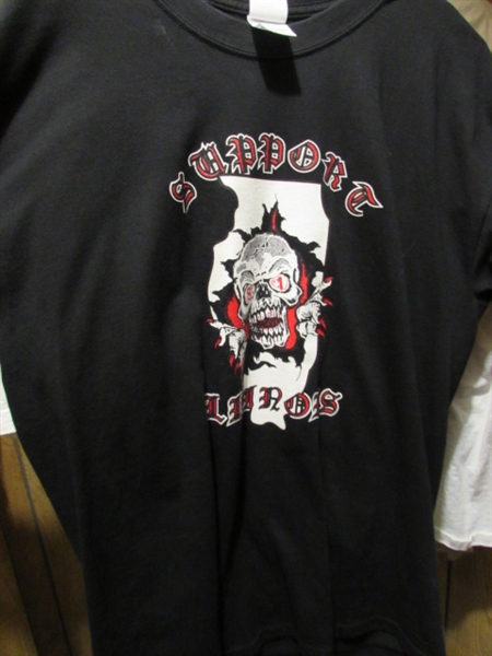 ASSORTED HARLEY DAVIDSON/MC THEMED T-SHIRTS - SIZE LARGE