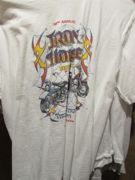 ASSORTED HARLEY DAVIDSON/MC THEMED T-SHIRTS - SIZE LARGE