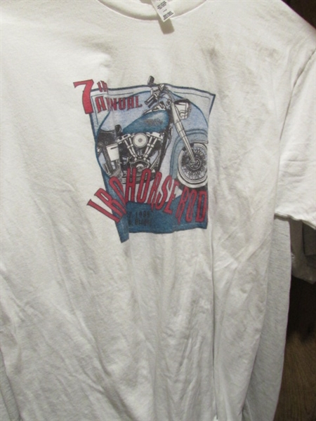 ASSORTED HARLEY DAVIDSON/MC THEMED T-SHIRTS - SIZE LARGE