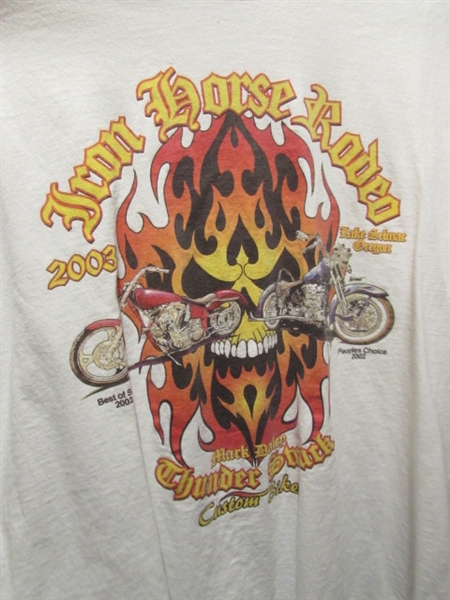 ASSORTED HARLEY DAVIDSON/MC THEMED T-SHIRTS - SIZE LARGE