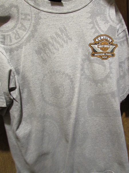 ASSORTED HARLEY DAVIDSON/MC THEMED T-SHIRTS - SIZE LARGE