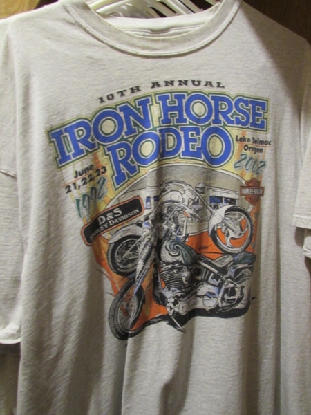 ASSORTED HARLEY DAVIDSON/MC THEMED T-SHIRTS - SIZE X-LARGE