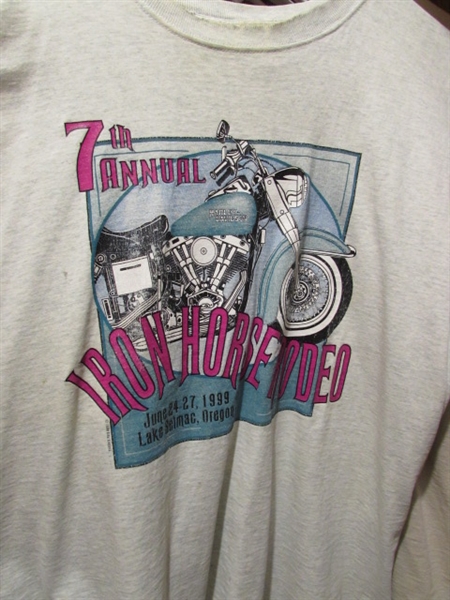 ASSORTED HARLEY DAVIDSON/MC THEMED T-SHIRTS - SIZE X-LARGE
