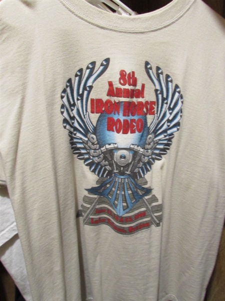 ASSORTED HARLEY DAVIDSON/MC THEMED T-SHIRTS - SIZE X-LARGE