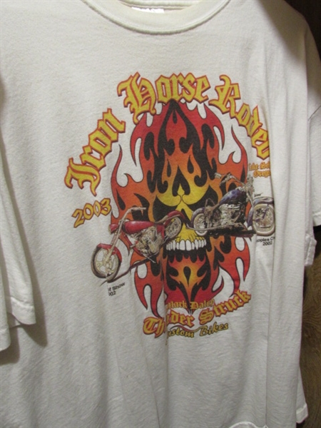 ASSORTED HARLEY DAVIDSON/MC THEMED T-SHIRTS - SIZE X-LARGE