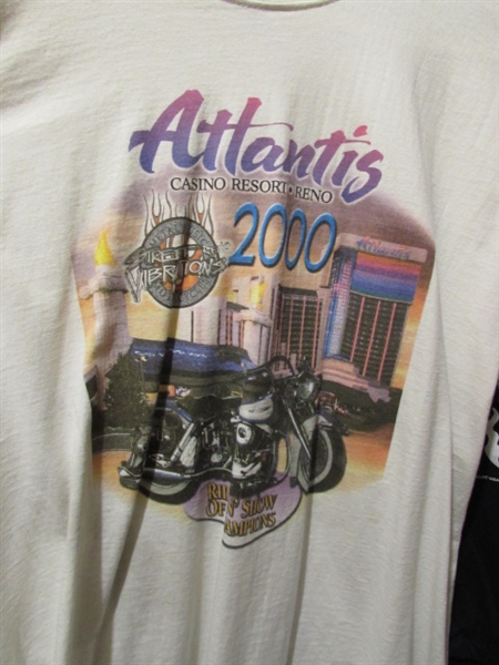 ASSORTED HARLEY DAVIDSON/MC THEMED T-SHIRTS - SIZE X-LARGE