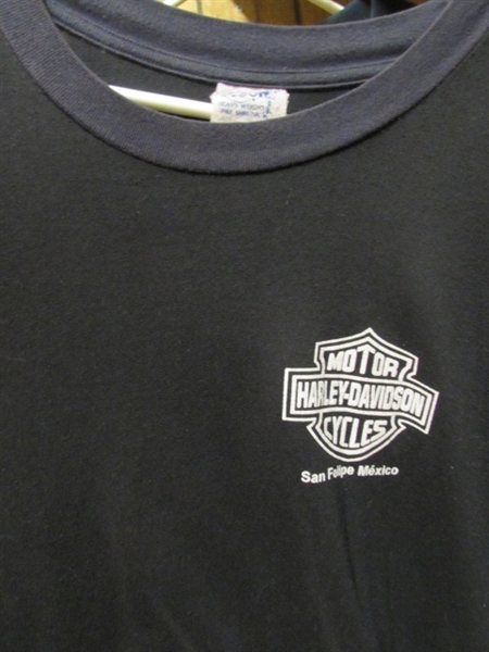 ASSORTED HARLEY DAVIDSON/MC THEMED T-SHIRTS - SIZE X-LARGE