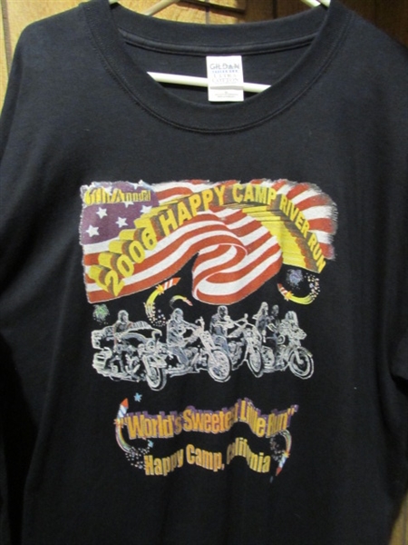 ASSORTED HARLEY DAVIDSON/MC THEMED T-SHIRTS - SIZE X-LARGE