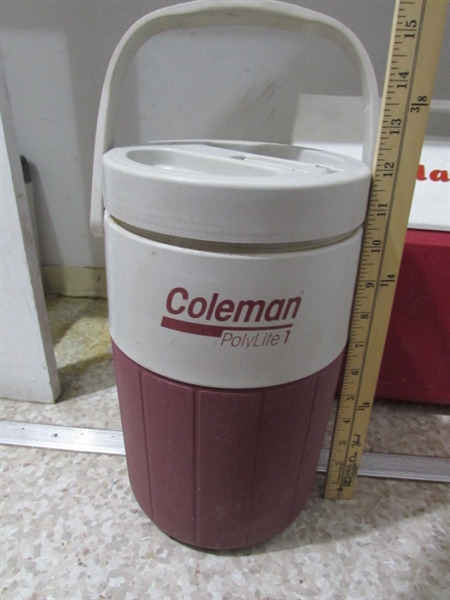 RED PLAYMATE COOLER & INSULATED DRINK THERMOS