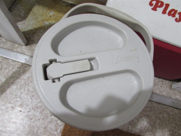 RED PLAYMATE COOLER & INSULATED DRINK THERMOS