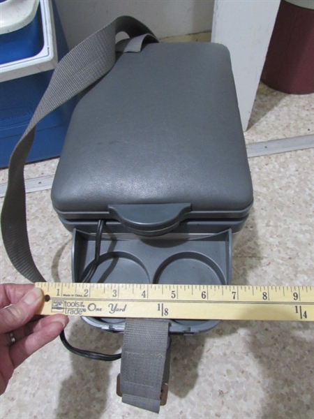 ICE CHEST, INSULATED THERMOS & 12-VOLT ELECTRIC COOLER