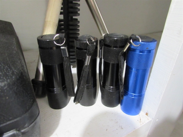 NEW/SEALED 130 PIECE TOOL KIT, FLASHLIGHTS, STAPLE GUN & MORE