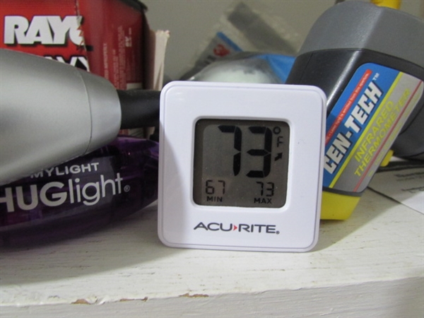 INFRARED THERMOMETER, FLASHLIGHTS & MORE