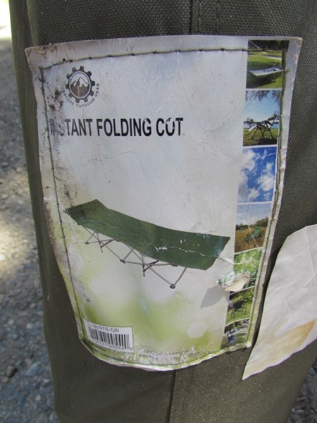 INSTANT FOLDING COT W/STORAGE BAG