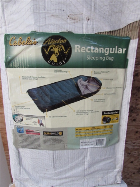 2 CABELA'S ALASKAN GUIDE EXTREME COLD SLEEPING BAGS - APPEAR TO BE UNUSED