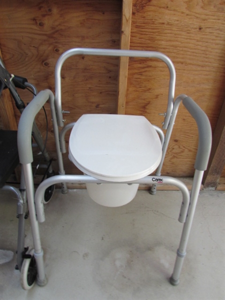 WALKER, CANES, PORTABLE TOILET & MORE