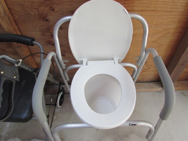 WALKER, CANES, PORTABLE TOILET & MORE