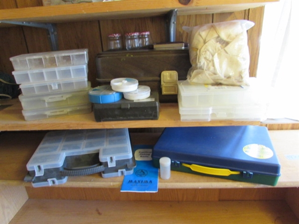 ASSORTED STORAGE CONTAINERS - TACKLE BOXES