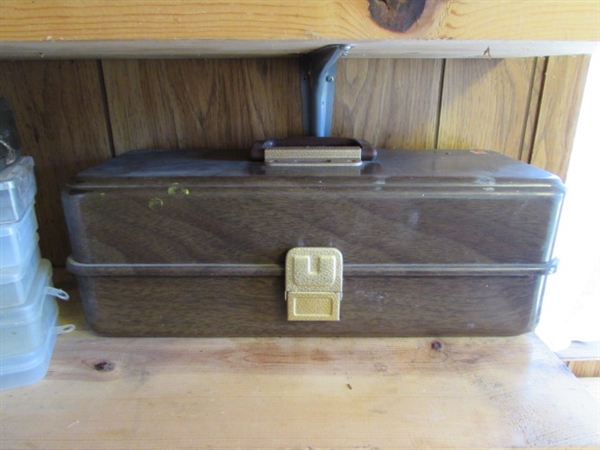ASSORTED STORAGE CONTAINERS - TACKLE BOXES