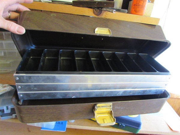 ASSORTED STORAGE CONTAINERS - TACKLE BOXES