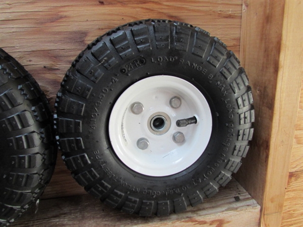 PAIR OF 10 PNEUMATIC  TIRES