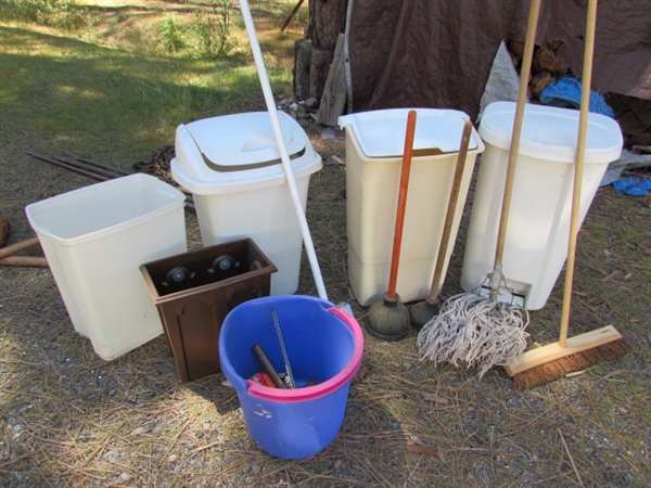 TRASH CANS, PLUNGERS & MORE