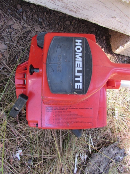 2 GAS POWERED & 1 ELECTRIC STRING TRIMMERS & EXTENSION CORDS