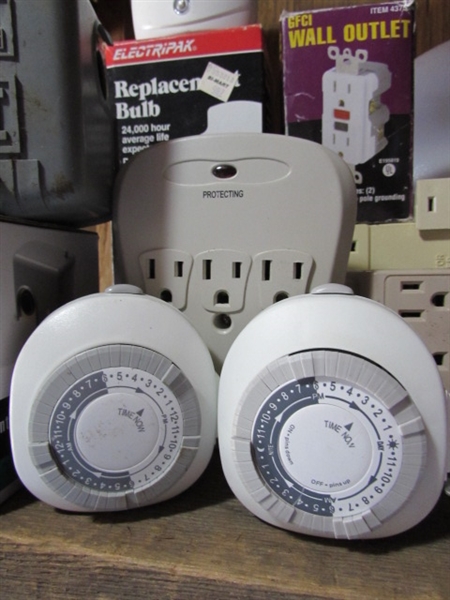 CEILING LIGHT FIXTURE & ELECTRICAL ITEMS