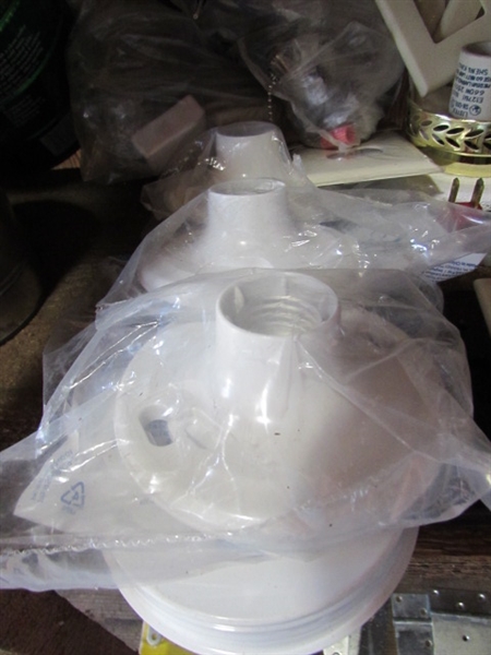 CEILING LIGHT FIXTURE & ELECTRICAL ITEMS