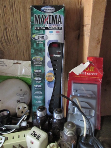 CEILING LIGHT FIXTURE & ELECTRICAL ITEMS