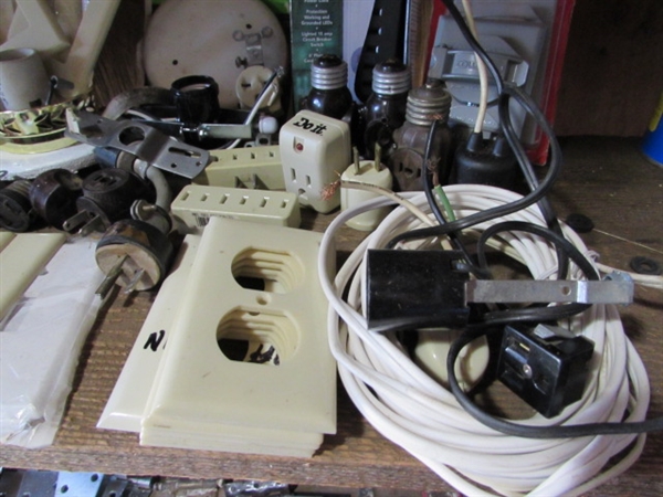 CEILING LIGHT FIXTURE & ELECTRICAL ITEMS
