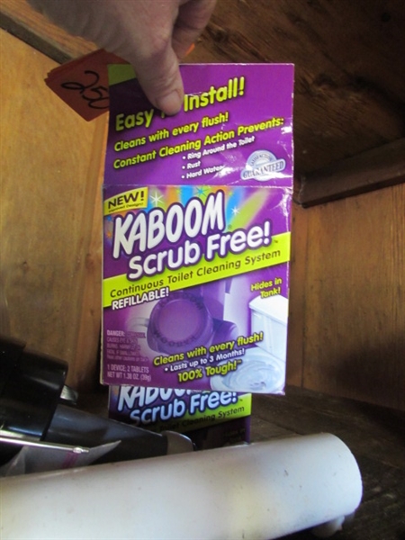 LARGE ASSORTMENT OF BATHROOM RELATED ITEMS
