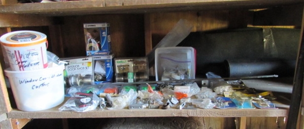 ASSORTED HOUSEHOLD HARDWARE & SUPPLIES
