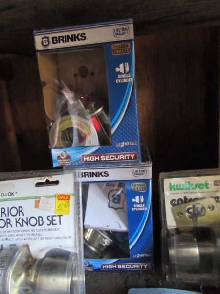 ASSORTED HOUSEHOLD HARDWARE & SUPPLIES